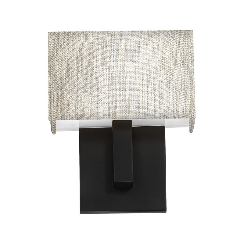Manhattan 1 - Light Flush Mounted Sconce, Black, 9" H x 7.38" W x 2.75" D