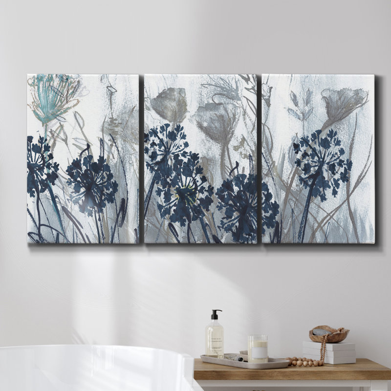 «Autumn Coastline II» sur toile, reproduction de 3 pièces, H 48 po x l 96 po x P 2 po