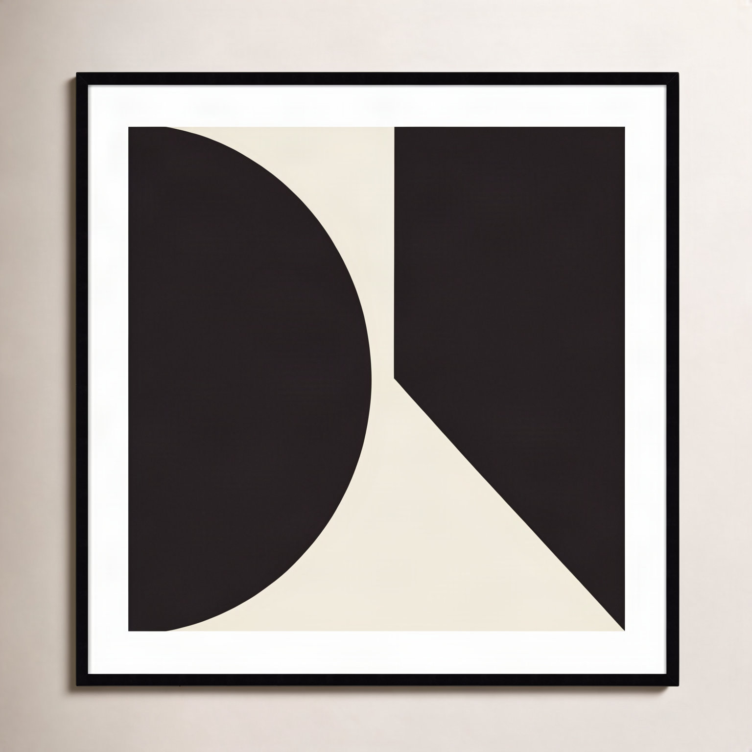 Minimal Max Mod II by The Creative Bunch Studio, Black Framed, 41.25" H x 41.25" W x 0.8" D