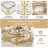 Square Glass Coffee Table in 33.5",Luxurious Geometric Metal Frame,Gold Finish & Lower Shelf-2141872109-1902772713