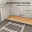 Outsunny 7 x 5FT Metal Garden Shed with Foundation Kit, 2 Vents, Light Grey