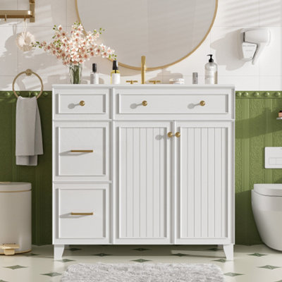 Meuble-lavabo 36 po avec lavabo en céramique