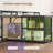 94.5" 2 Person Gaming Desk, Long Office Computer Desk With 8 Drawers & Led Lights-1267686485