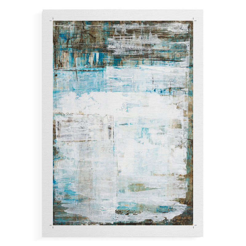 Verre de plage - Impression sur toile seulement - NON-CADRE, H 27 po x l 18 po