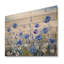 Cornflowers Serenity Flowers Field - Art mural en bois champ de fleurs sur bois de pin naturel-101405544