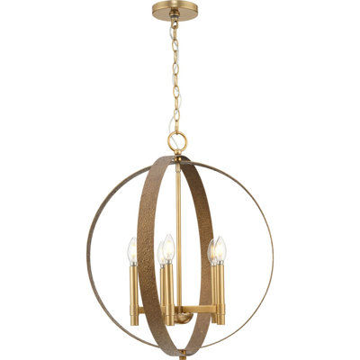 Luminaire suspendu cinq lumières rustique moderne