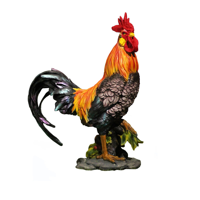 Statue coq, Jaune