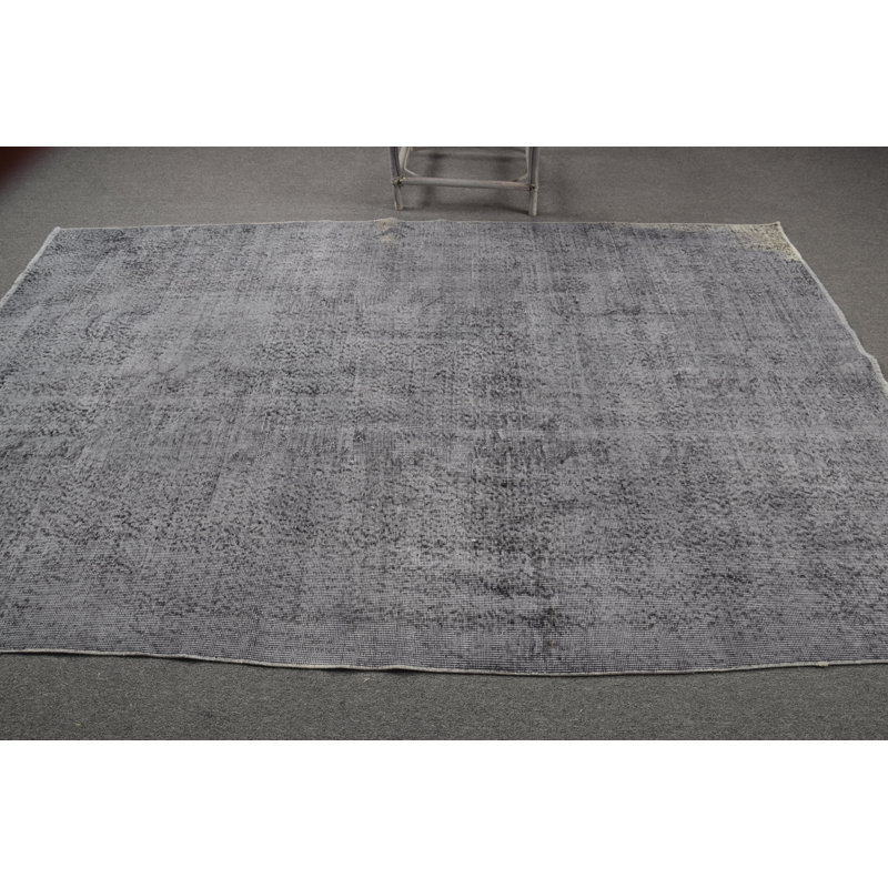 Grand tapis Oushak turc rétro dans un ton gris pour une décoration de chambre à coucher tribale