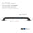 24-Inch Monarch Designer Grab Bar with Square Flanges, Matte Black Stainless Steel