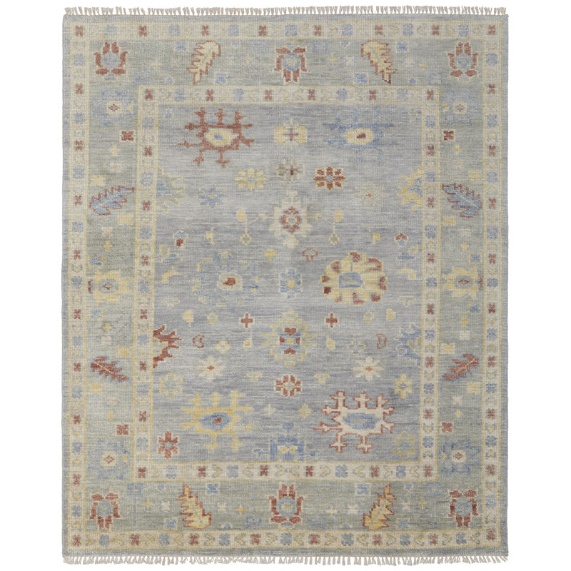 Fillmore Traditional Floral & Botanical, Blue/Taupe/Gray, 4' X 6' Accent Rug, Rectangle 8' x 10'