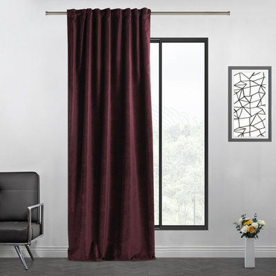 Extra Long & Extra Wide Matte Velvet Curtain Panel