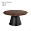 Salon principal de style contemporain avec motif de parquets et base cylindrique au fini noir