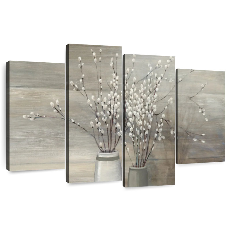 Harnek Willow Still Life Grey Pots I, H 22 po x l 36 po