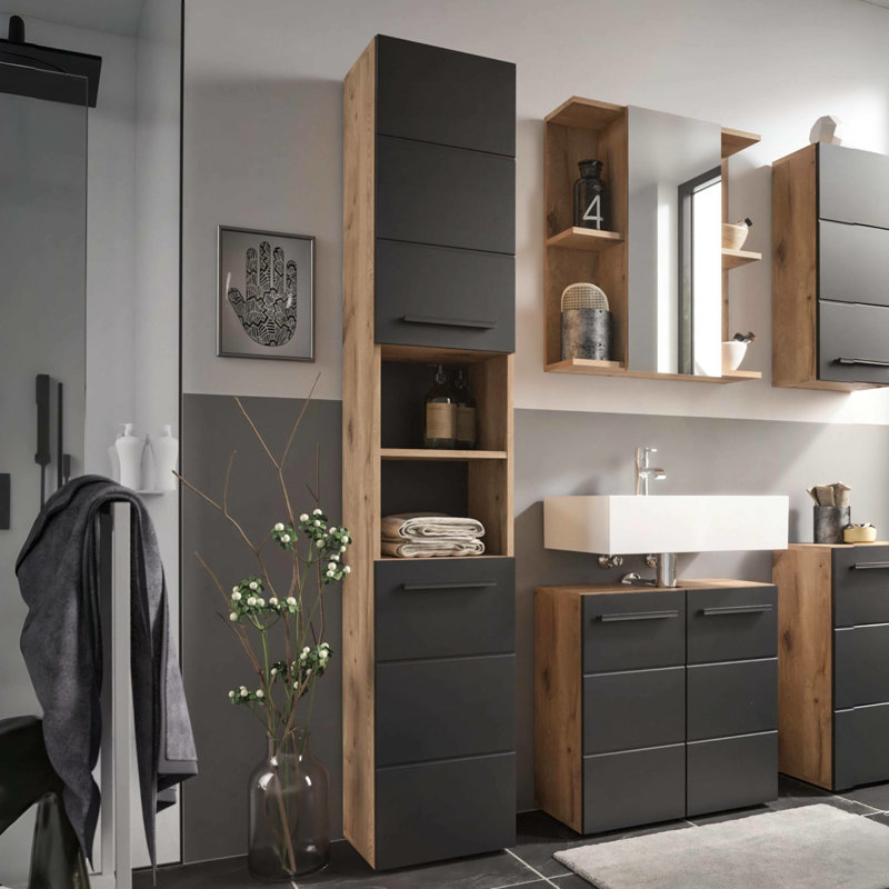 Rondallyn Freestanding Linen Cabinet