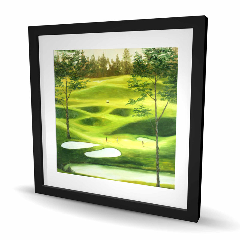 Grand terrain de golf - décor de paysage encadré salon