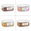 Petit contenant iDesign hermétique avec étiquette effaçable Peel 'N Place - idéal pour le comptoir de cuisine ou le rangement du garde-manger
