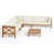 Teak Frame / Beige Cushion