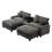 Cythina Upholstered Chenille with Ottoman Sectional-1568621204