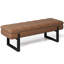 Banc de rangement rembourré en cuir de 52 po de largeur Donne-275742365
