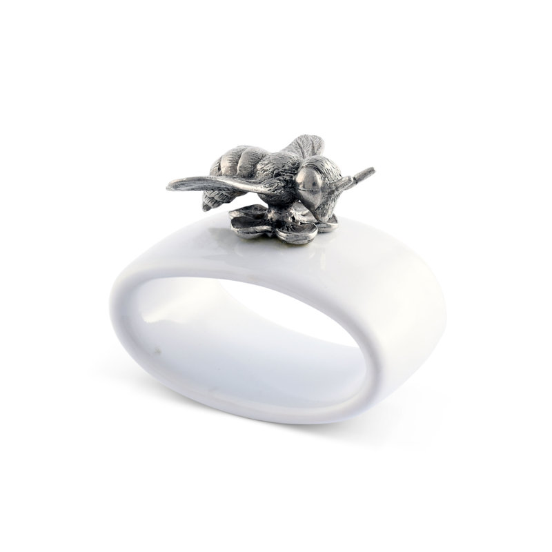Arche of Bees Pewter Stoneware Napkin Ring