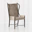 Iron Wing Chair w/Grey Hair-on-Hide