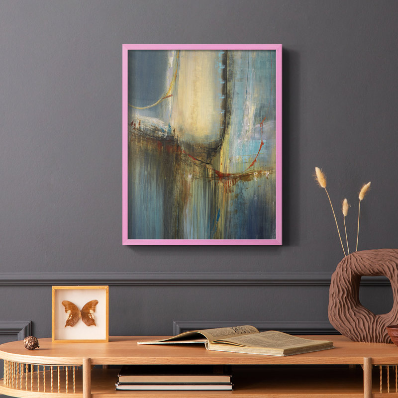 Moon Shadows Framed Print - Solid Wood, Pink, 10" H x 8" W