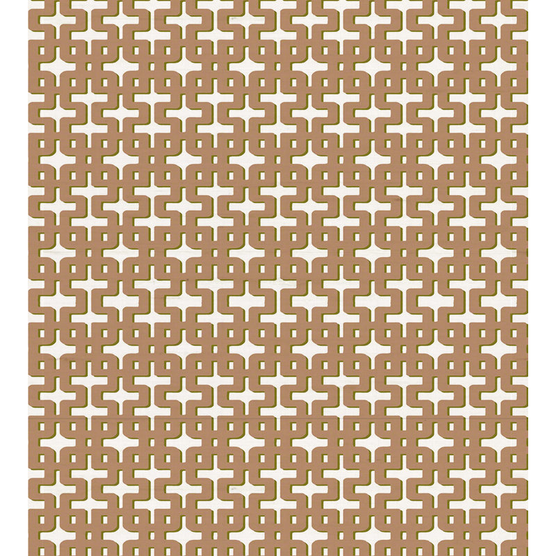 Regency Moderne Geometric Metallic Wallpaper Roll, Sonoran