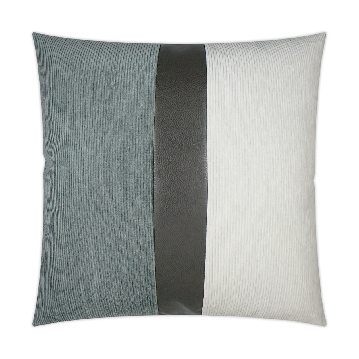 Ridges Throw Pillow, Square 24", Haze/Ivory