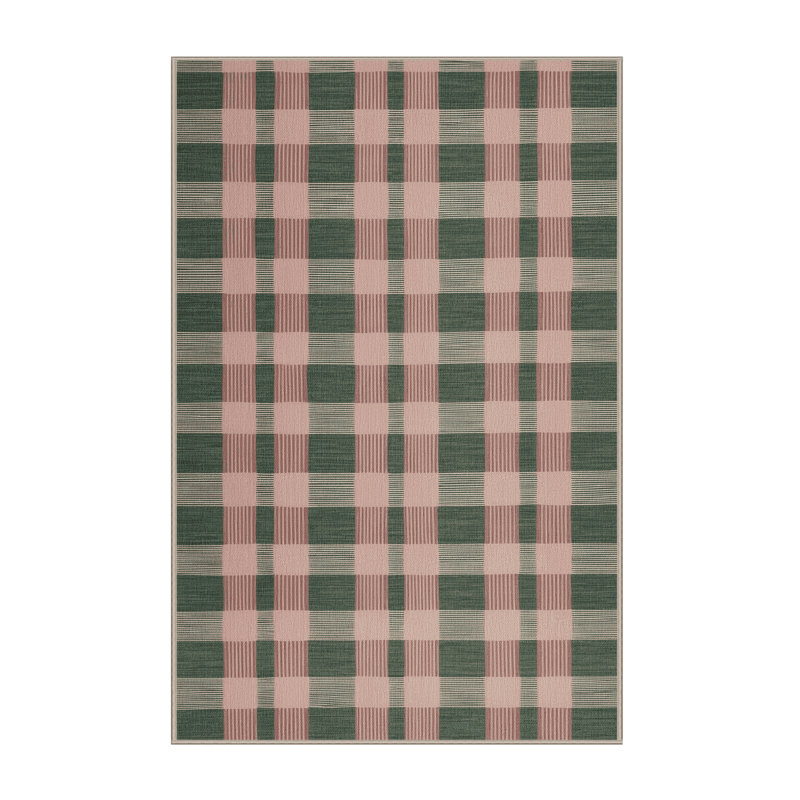 Tapis rose lavable à la machine, Rectangulaire 3 pi x 5 pi