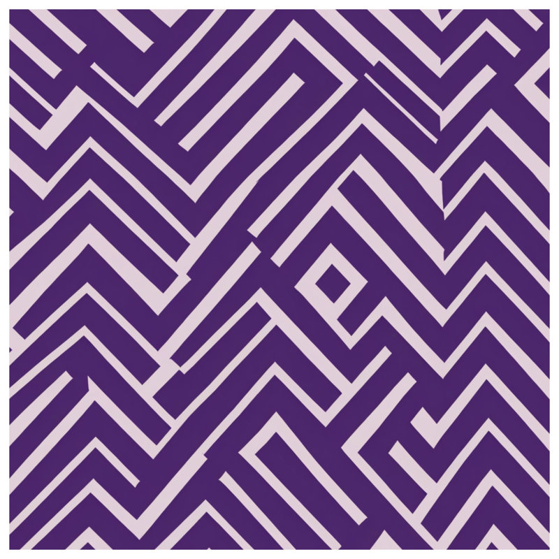 Rideaux de douche mauve à motif zigzag très long, L 70 po x H 72 po