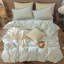 Ensemble de housse de couette à rayures 100% coton lavé MooMee-114985966-111721004