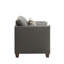 Chaise en lin gris anthracite Laurissa avec 3 coussins