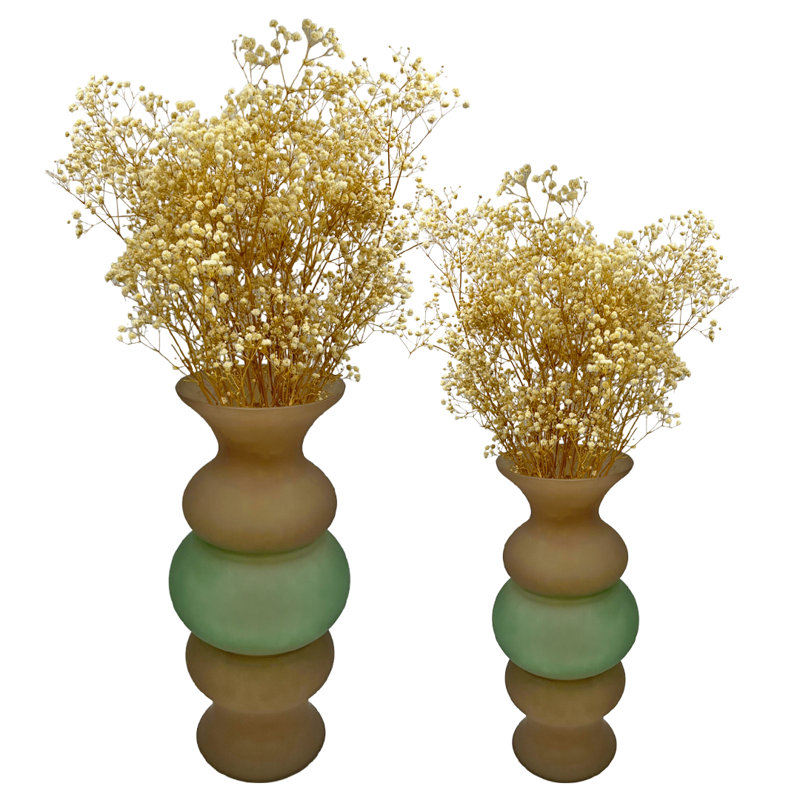Paire de vases de sol en verre pour fleurs Ledlow