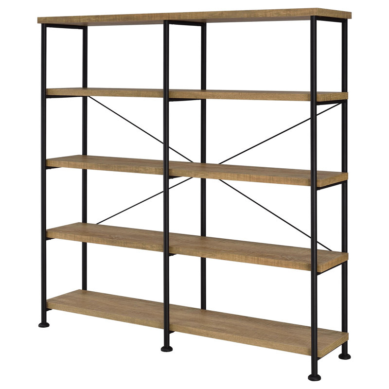 Bibliothèque double Analiese 63 pouces à 4 tablettes Mango