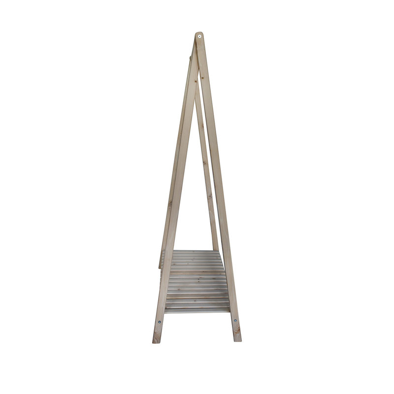 Handmade Modern Hall Stand, Pine Color, 45.3 x 59.1 x 17.3 Inches | 100% Pine Wood with Flat Varnish Finish | Rustic Scandinavian Design, Perfect for Entryway Organization & Stylish Home Decor