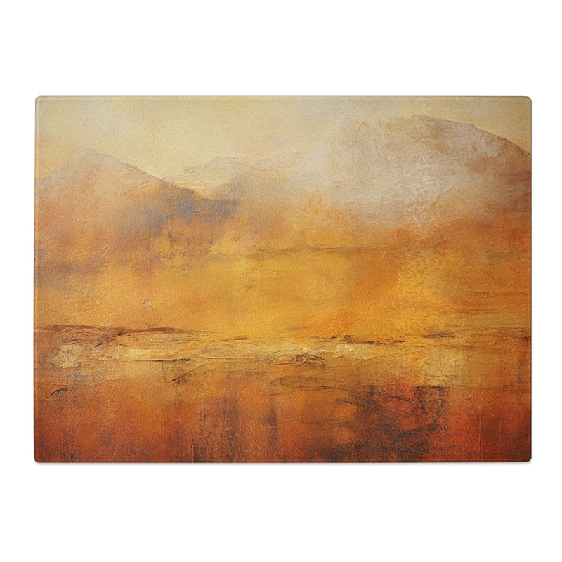 Desert Abstract  Glass Chopping Board