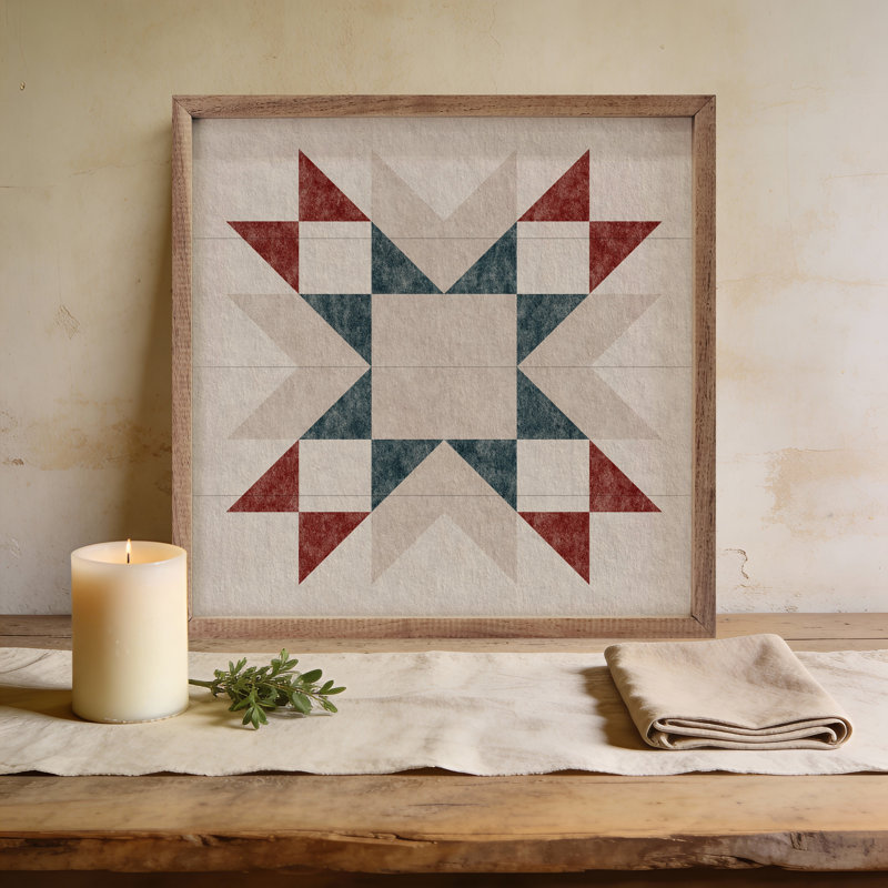 Liberty Star Quilt Block, 16" H x 16" W
