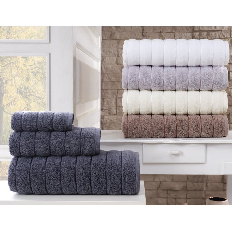 Rachel Turkish Cotton Bath Sheet Towel Set (Set of 2) Color: Silver