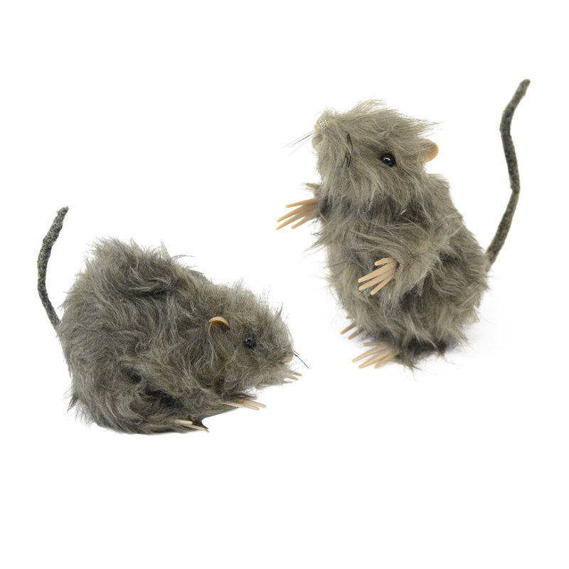 Furry 2 souris rat effrayant effrayant intérieur décoration chat jouet poupée décorations d'Halloween