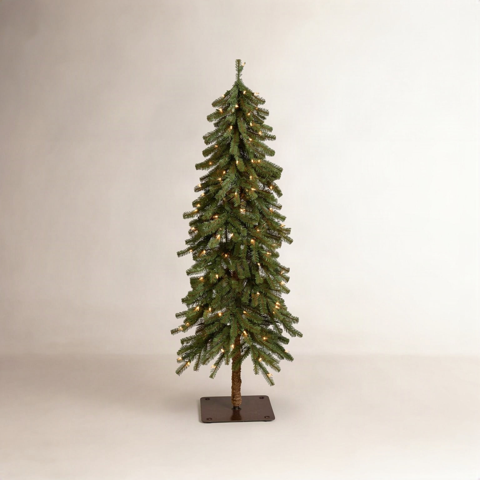 Lighted Artificial Pine Christmas Tree, 5' H