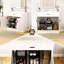 Ensemble de meuble-lavabo autoportant 36 po avec lavabo en céramique 36 po, meuble-lavabo Farmhouse, blanc-815258770-815258775