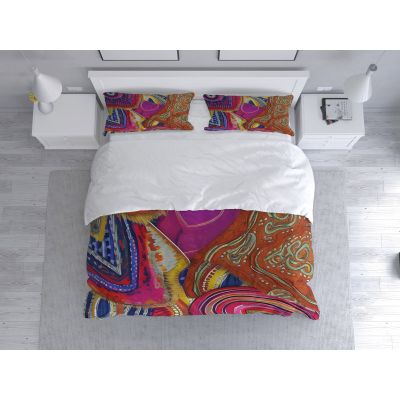 Abstract Duvet Cover, King Duvet Cover + 2 King Shams