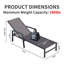 Chaise longue inclinable 24 po-432736956