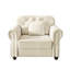 Petit fauteuil d'appoint rembourré avec repose-pieds Mid-Century-1858425228