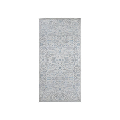 5'10" x 11'10" New Hand Knotted Ivory Wool Runner Oriental Rug - MOA10289714