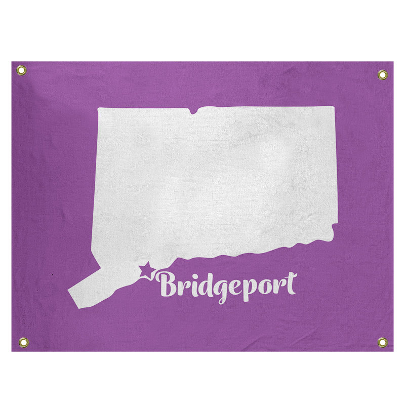Tapisserie murale connecticut bridgeport, H 26 po x l 36 po, Violet