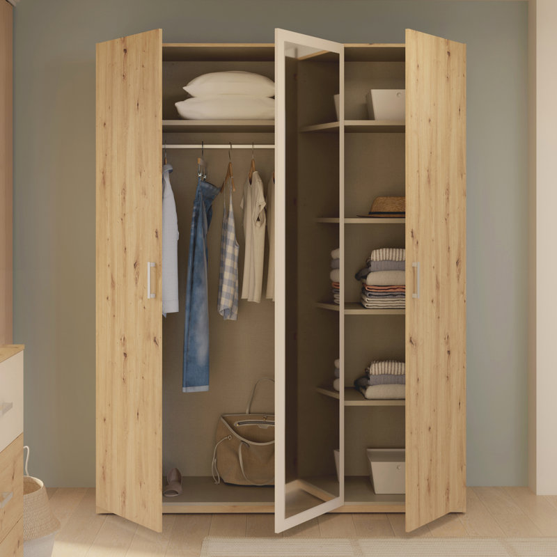 3 Door Manufactured Wood Wardrobe