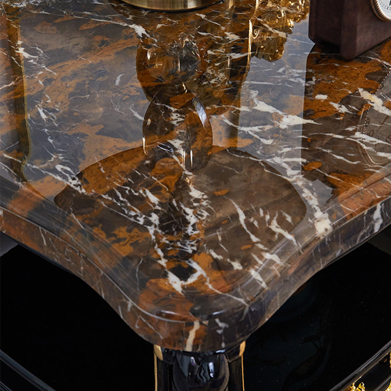 European-style Marble Solid Wood Coffee Table. Coffee Table