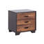 Table de chevet rectangulaire 3 pièces en noyer - Décoration de salon moderne avec 3 tiroirs