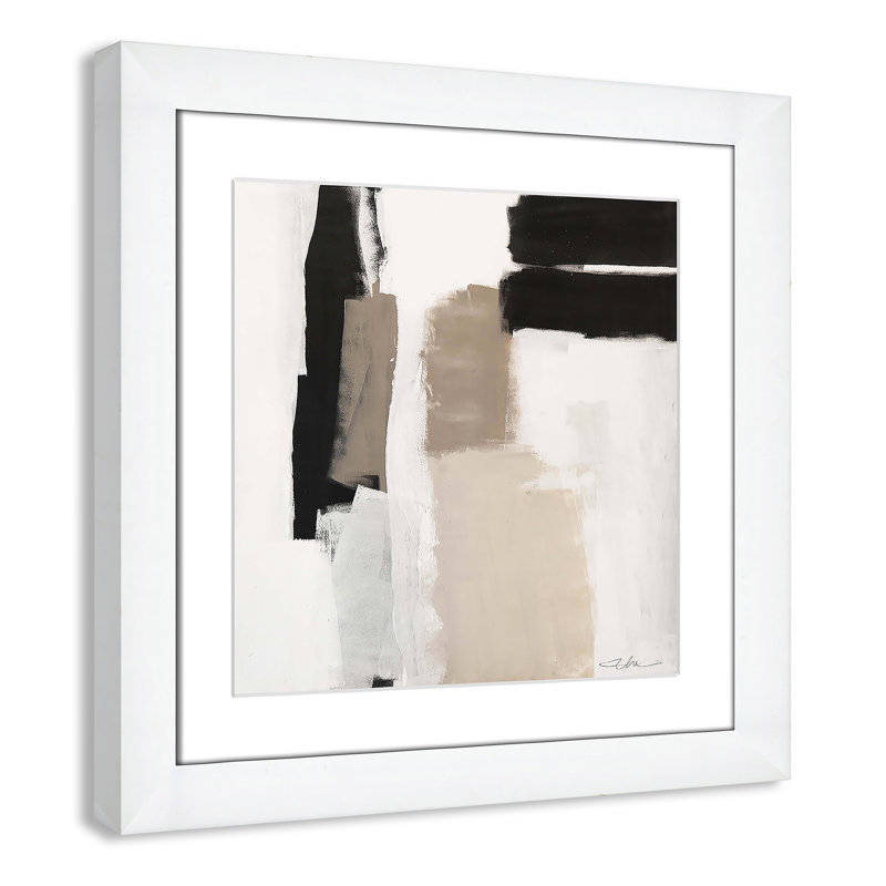 «Earth Scapes II-A» par Casa Fine Arts, H 18,5 po x l 18,5 po x P 1,25 po, Encadrement cubique blanc